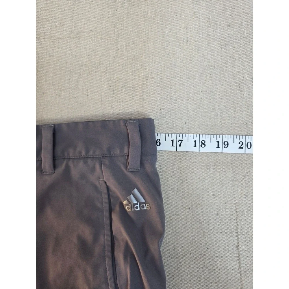Adidas Golf Shorts Mens 30 Gray Performance 3 Stripe Flat Front‎ Athletic Casual